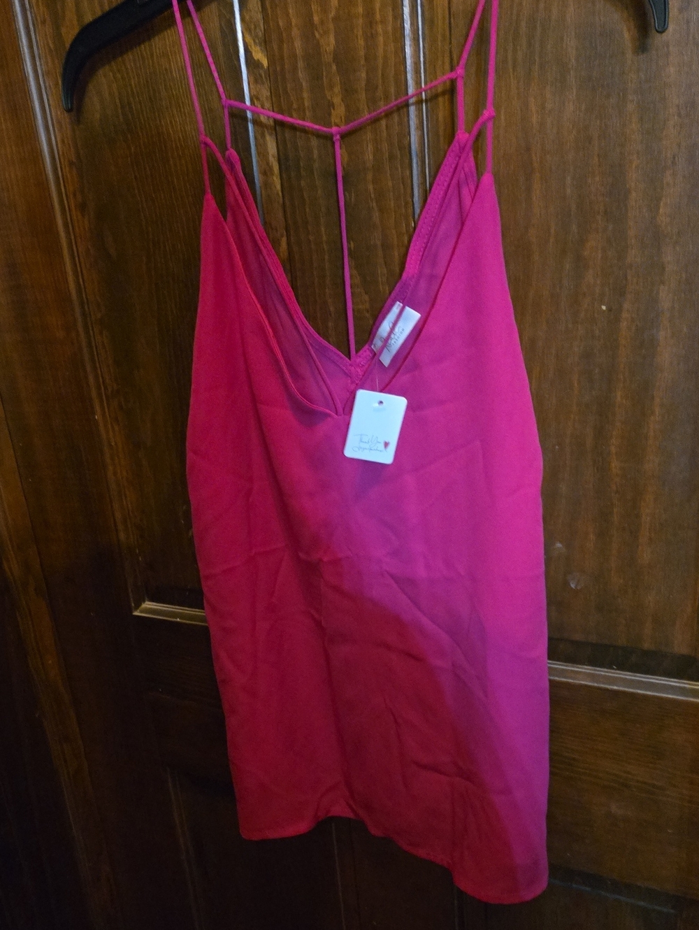 Hot Pink Strappy Top NWT